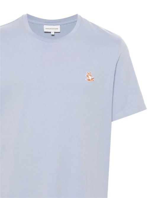 Light blue cotton jersey t-shirt Maison Kitsuné | LM00110KJ0008P419